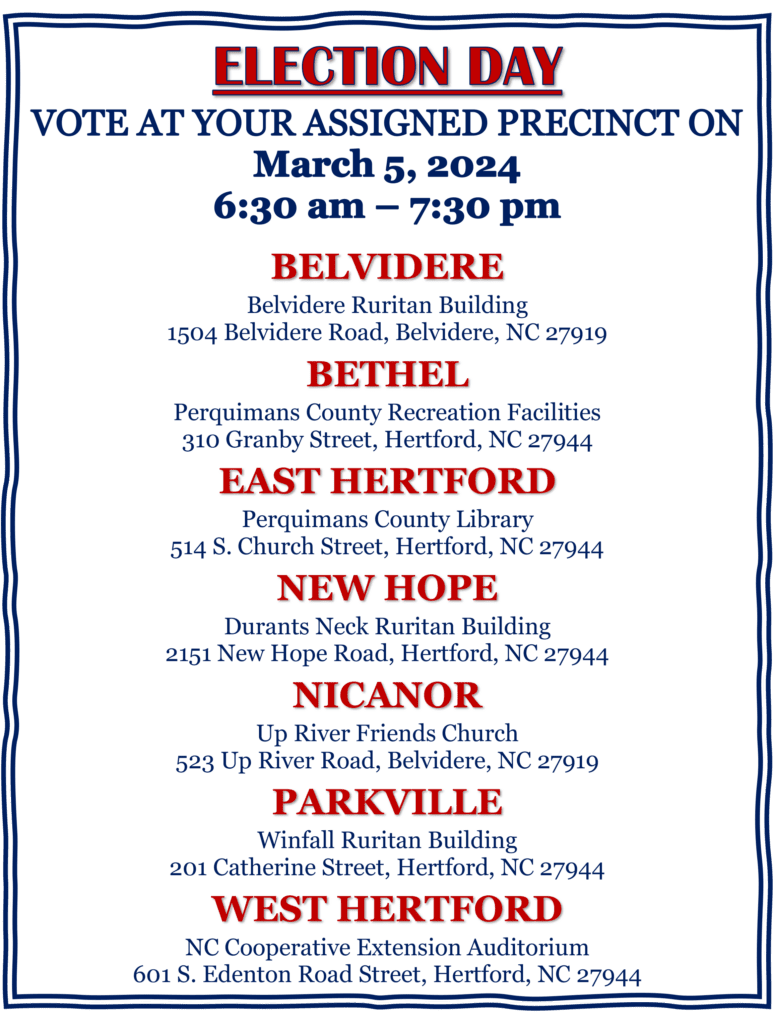 2024 Primary Election Informative Poster